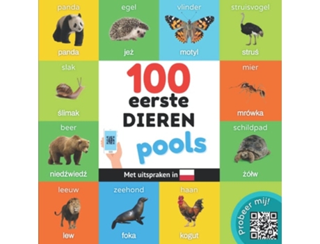 Livro 100 Eerste Dieren In Het Pools De Yukismart (holandês)