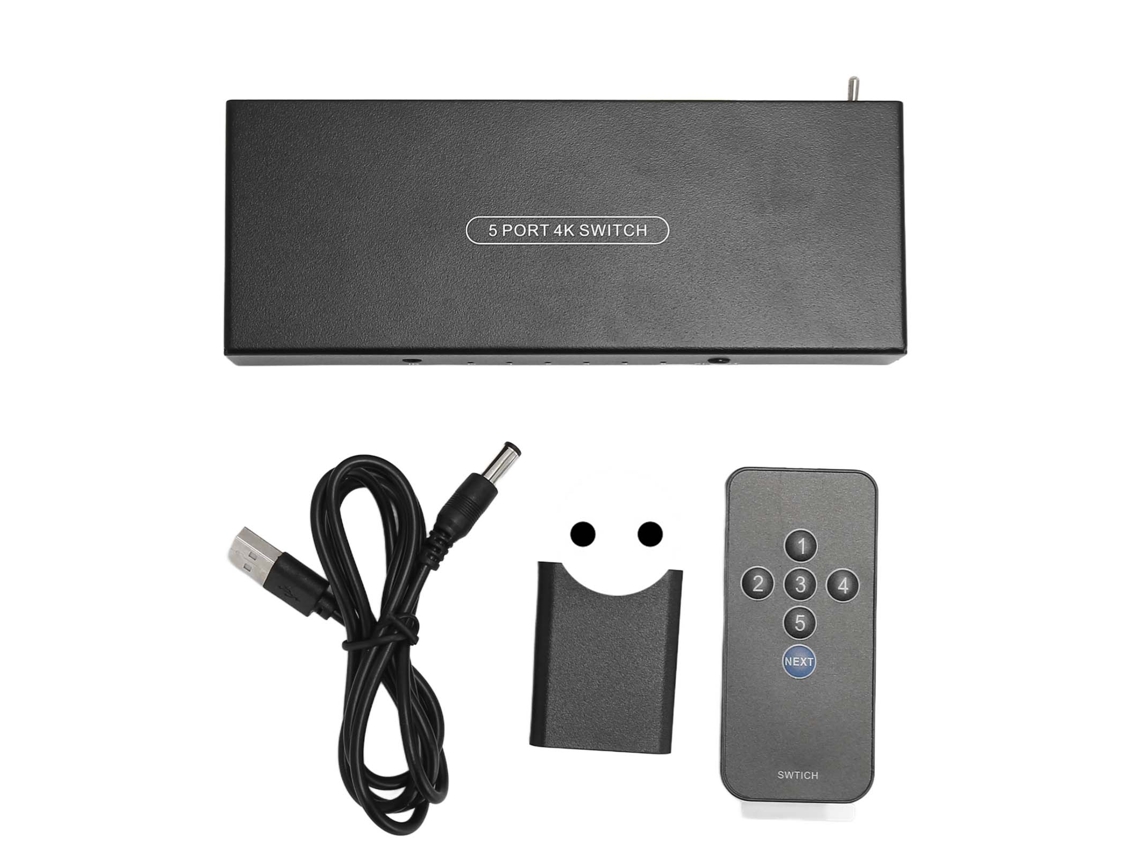Switch Hdmi EOOCOO (5 Entradas e 1 Saída 4k60hz)