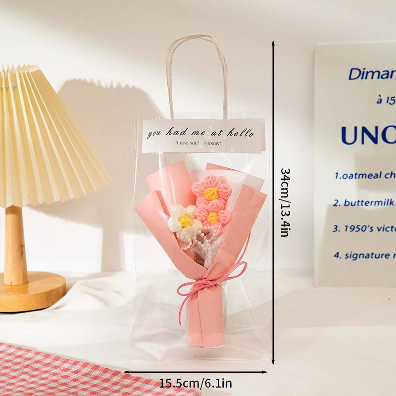 Mini Buquês De Crochê, Presentes De Flores De Crochê Feitos À Mão