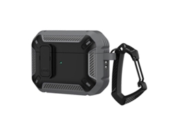 Capa protetora resistente a impactos para fones de ouvido, com gancho, para AirPods Pro 3. GIECY