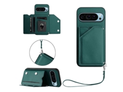 Capa Para Google Pixel 9 Com Suporte Para Cartão E Suporte Para Celular Com Alça De Pulso