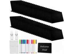 Rockible Mini Quadro Negro De Mesa Com 50 Peças, Inclui Marcadores, Quadro Negro Portátil Apagável, Cartão De Mesa Para