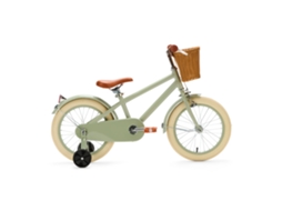 Generation Retro 16 Polegadas Verde – Bicicleta Infantil Com Cesta