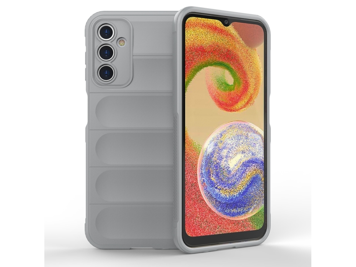 Capa Halinuia Para Samsung Galaxy A14 5g Magic Shield Tpu Flanela Cinza (proteção Integral, Interior Em Flanela)