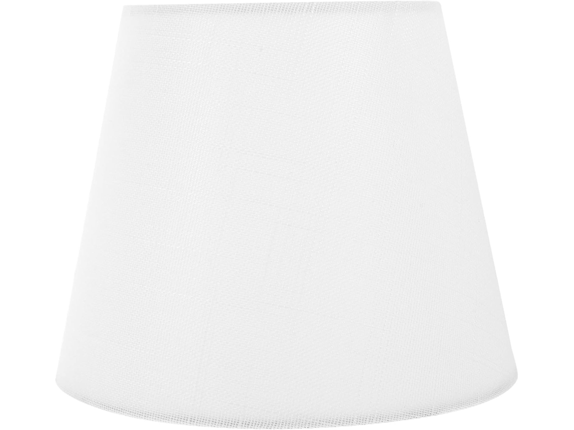 Abajur de Mesa Vintage Branco com Tampo de Tecido E14 SFUSHOS