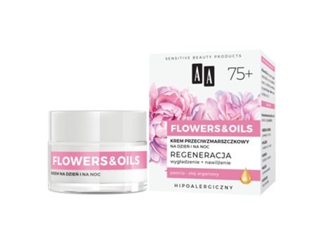 Flores E Óleos Aa 75 Creme Regenerador Anti Rugas De Dia E Noite, 50ml