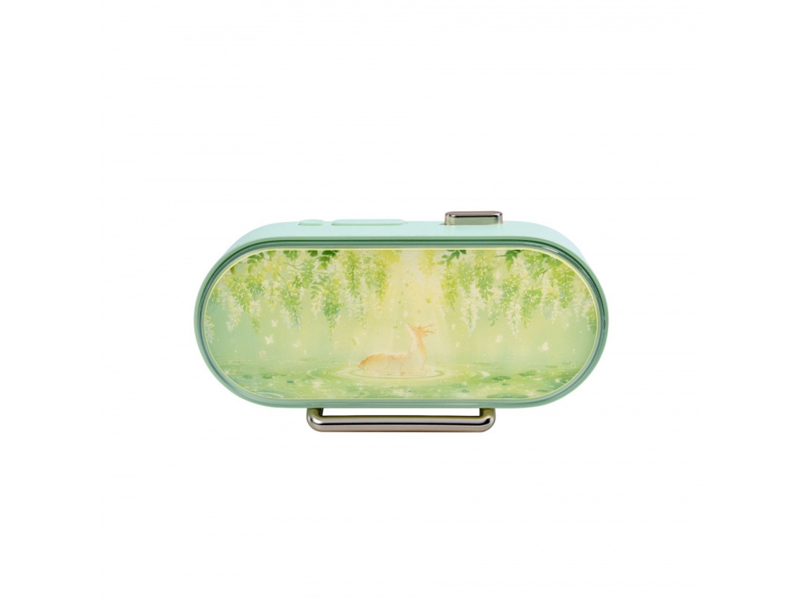 Caixa De Som Bluetooth Verde Com Ruído Branco E Regulador De Intensidade, Presente Ideal Para Professores E Alunos.