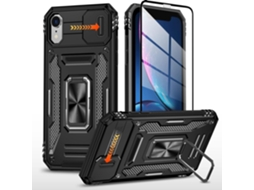 Capa Anel Rotativo Proteção Antichoque Tampa Deslizante Para Iphone Xr Hongwe. Magnética Verde