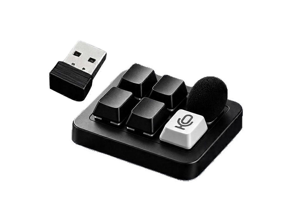 Teclado Sem Fio Com Ia De 5 Teclas, Teclado Programável Por Voz, Teclado De Voz Com Codificação Vibratória, Compatível Com Programação E Diálogo Com I