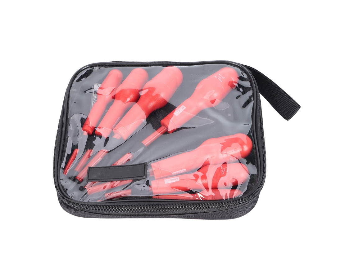 Kit de Chaves de Fenda Isoladas Magnéticas 7 Peças com Bolsa YURU