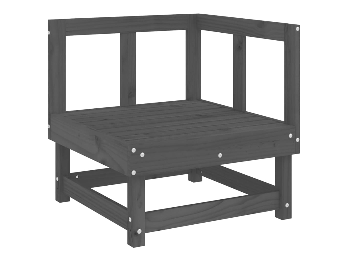 Garden Corner Sofa, Garden Corner Sofas Vidaxl Cinzeto Madeira De Pinho (n/a)