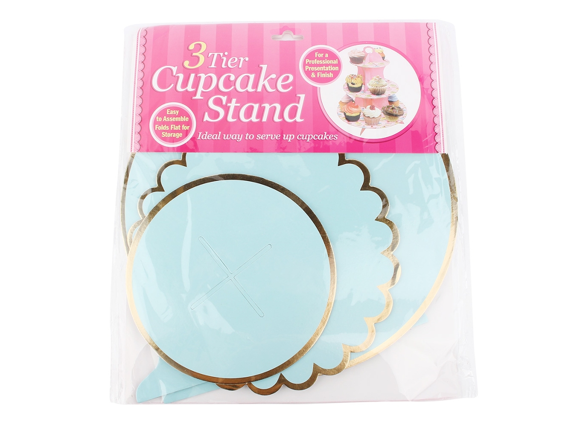 Elegante Suporte Para Cupcakes De 3 Andares, Reutilizável Doces, Ideal Aniversários E Casamentos. Decorativo Papelão Sobremesas Com Estampa