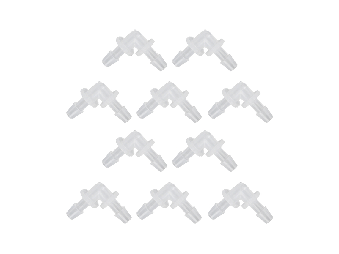 Laxiscreed Conector De Mangueira 90° Em Envólucro De 10 Peças, 4.8mm De Plástico