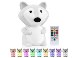 Luz de Noite LED Colorida para Bebê, Recarregável via USB