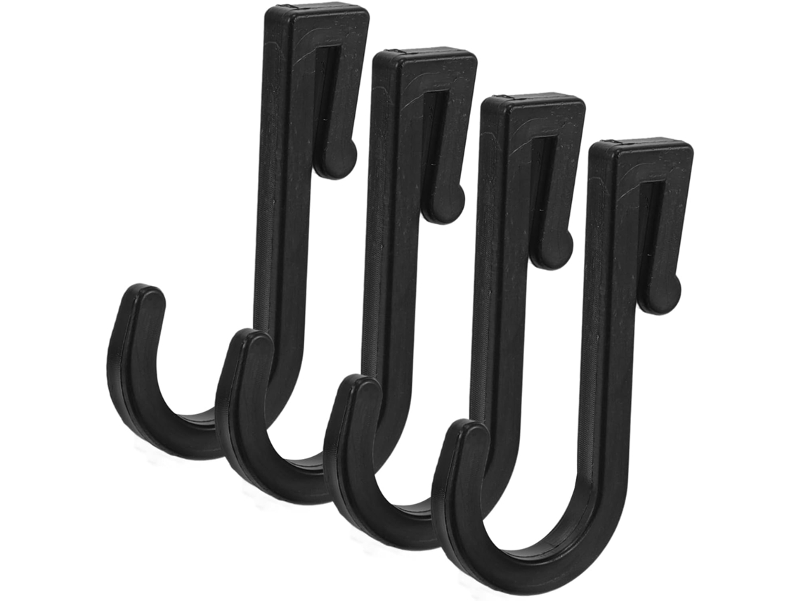Ganchos De Plástico Preto , Pequenos Em J 2 Mm, Resistentes E Práticos