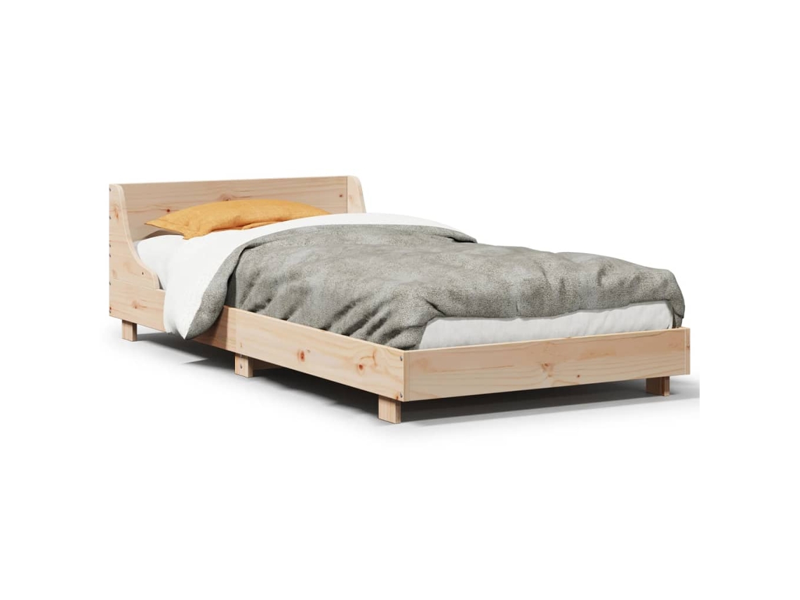 Bed Frame, Bed Frames Vidaxl Marrom Madeira De Pinho (90 X 190 Cm)