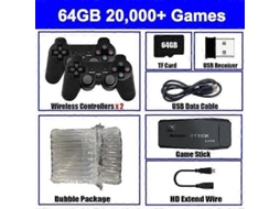 Console de videogame 4k com controle sem fio e 20000 jogos GOKOCO