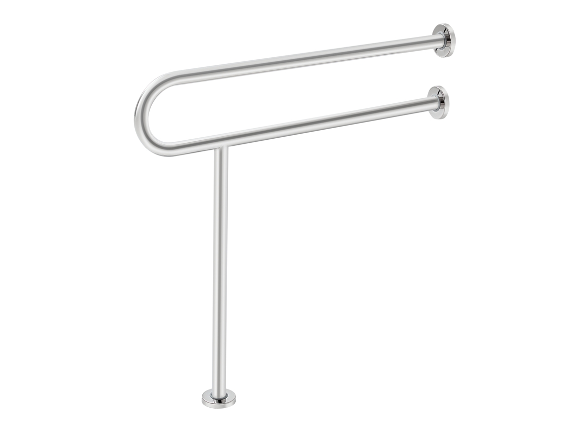 Barra De Apoio Para Vaso Sanitário Com Pé Succebuy, Capacidade De 136 Kg, Dimensões 780 X 76 X 800 Mm