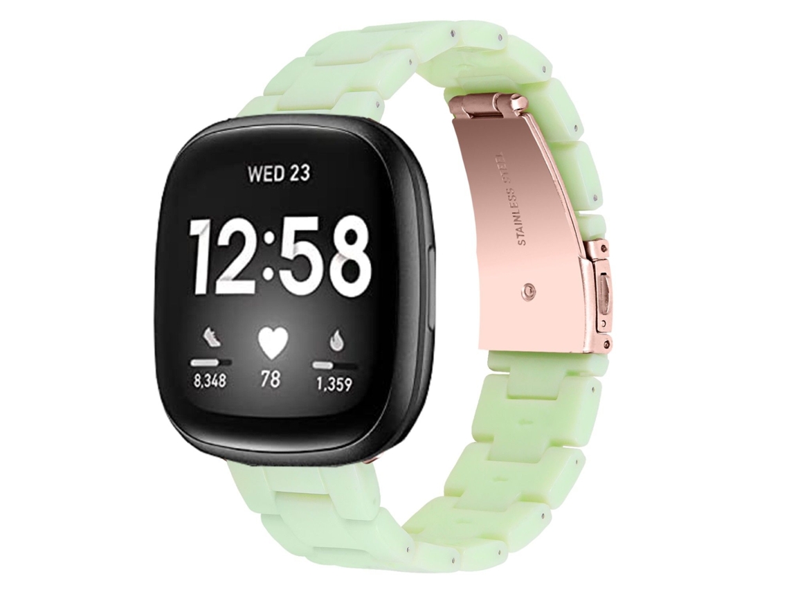 Bracelete Resina Premium para Fitbit by Google Versa Lite Verde Claro