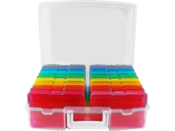 Organizador de Fotos Transparente 10 X 15 Cm, 16 Compartimentos Internos para Fotos BRILVIBERA
