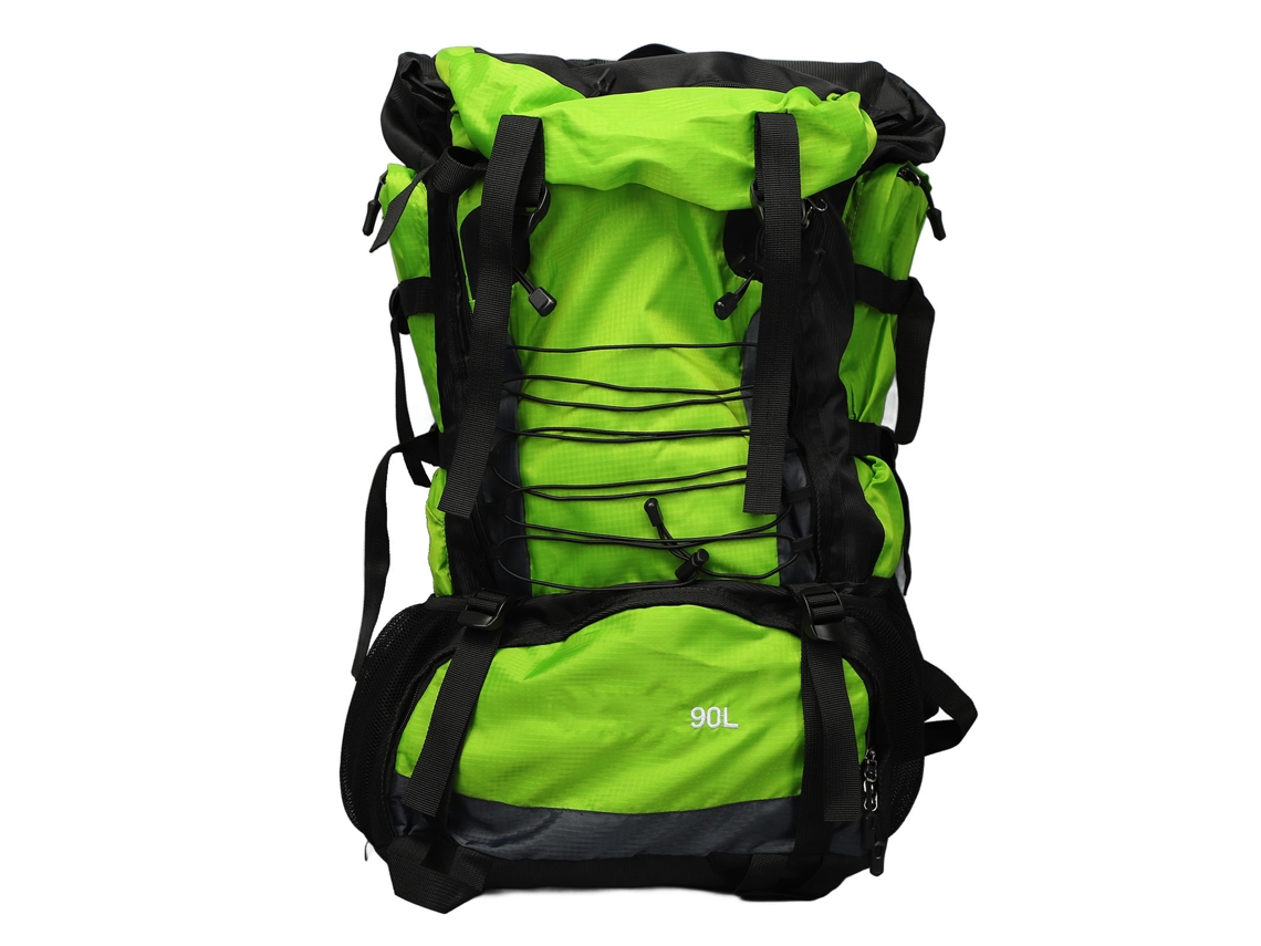 Mochila de Trekking Verde 90l Leve Resistente À Água