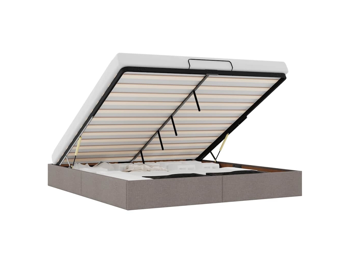 Ottoman Bed Frame, Ottoman Bed Frames Vidaxl Cinzento-acastanhado Tecido (180 X 200 Cm)