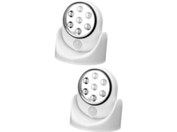 Conjunto de 2 Luzes Led com Sensor de Movimento para Corredor e Jardim, Luz Noturna Giratória Automática. SFUSHOS
