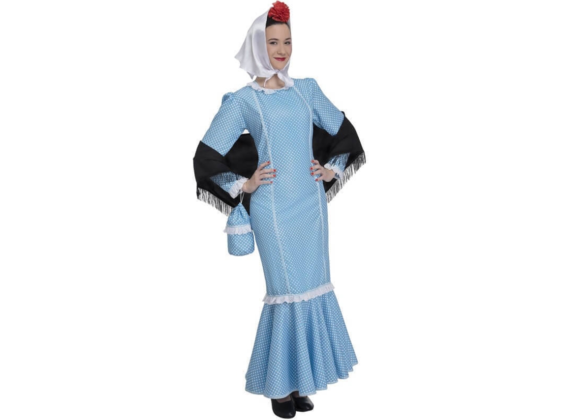 Fato de Mulher DISFRAZZES Chulapa Azul (Tam: XL)