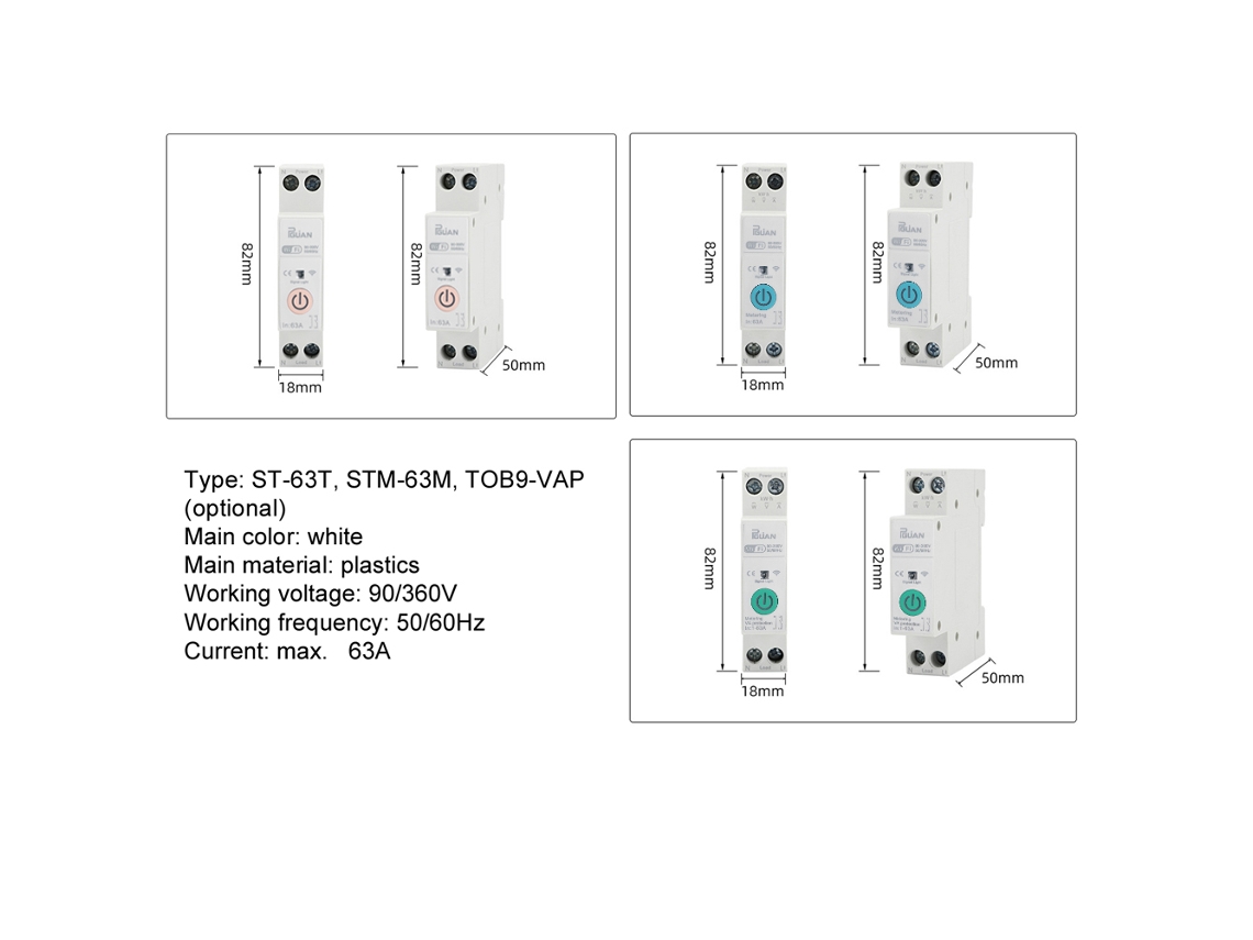 Interruptor Inteligente Wi-Fi Tuya com Controle de Voz e Temporizador YURU