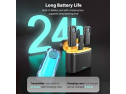 2026-microfone De Lapela Sem Fio Para Smartphone Android, Sistema De Microfone De Clipe Para Telefone