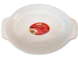 Forma para Bolo Forma para Pastelaria GUARDINI C00Tc3 Ceramica Prato Médio Oval Cerâmica Cor Branca (30 x 18 cm)