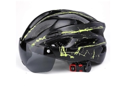 Capacete de ciclismo TAISHENGDA com óculos magnéticos, ajustável, com visor