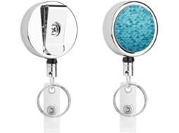 Porta Crachá Retrátil Blue Waves Squama Mermaid Scale, Moderno E Resistente, Com Clipe De Metal E Cordão De Nylon De