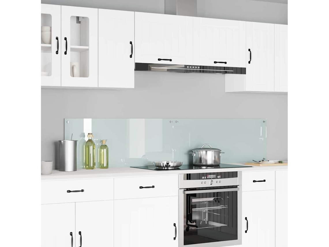 Vidaxl Painel De Cozinha 2 Unid. Branco 100 X 40 Cm Vidro Temperado