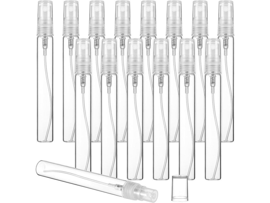 Ciieeo 30 Frascos De Perfume De Vidro Vazios De 10ml, Frascos Transparentes Recarregáveis Com
