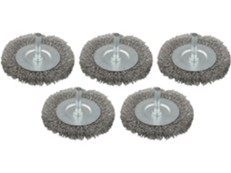 Conjunto De 5 Escovas Aço Carbono 0,3 Mm Para Furadeira 3 Polegadas,