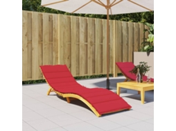 Vidaxl Almofadão P/ Espreguiçadeira 200x70x3 Cm Tecido Oxford Vermelho