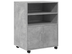 Rolling Cabinet, Rolling Cabinets Vidaxl Cinzeto Madeira Processada (n/a)