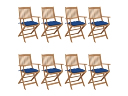 Folding Chair, Folding Chairs Vidaxl Azul Madeira (n/a)