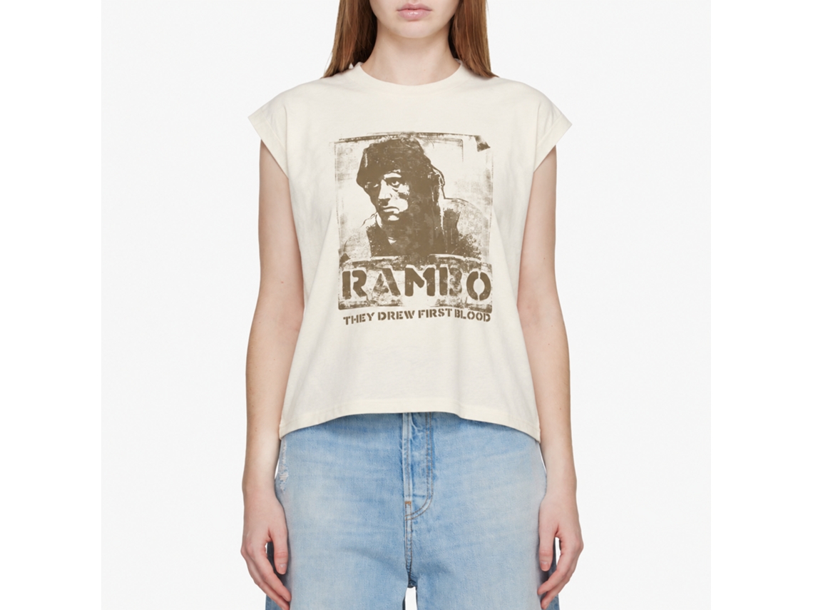 Rockinstone Rambo Movie Blame Solid Natural Adult T-shirt Size:xxxl