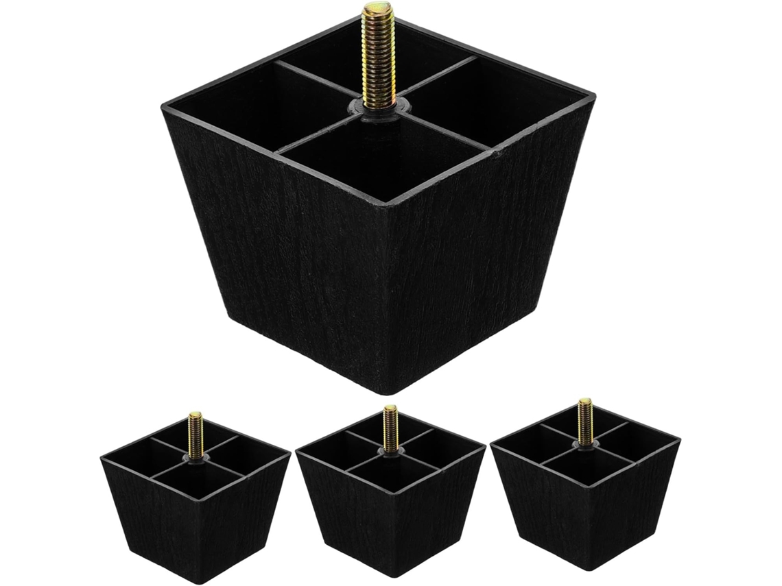 Conjunto De 4 Pés Plástico Ajustáveis Para Sofá, Com 7, 6cm De Diâmetro Ideais Para Substituir Os Pés Móveis Sofá