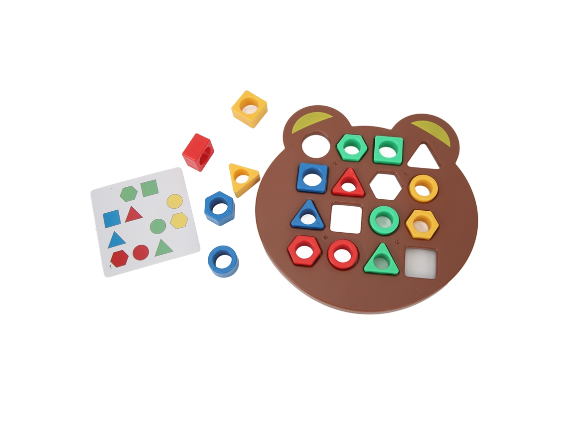 Primerox jogo de Correspondência de Formas Geométricas com Sinaleiro Brinquedo Educativo Sensorial para Crianças de 1 8 Anos