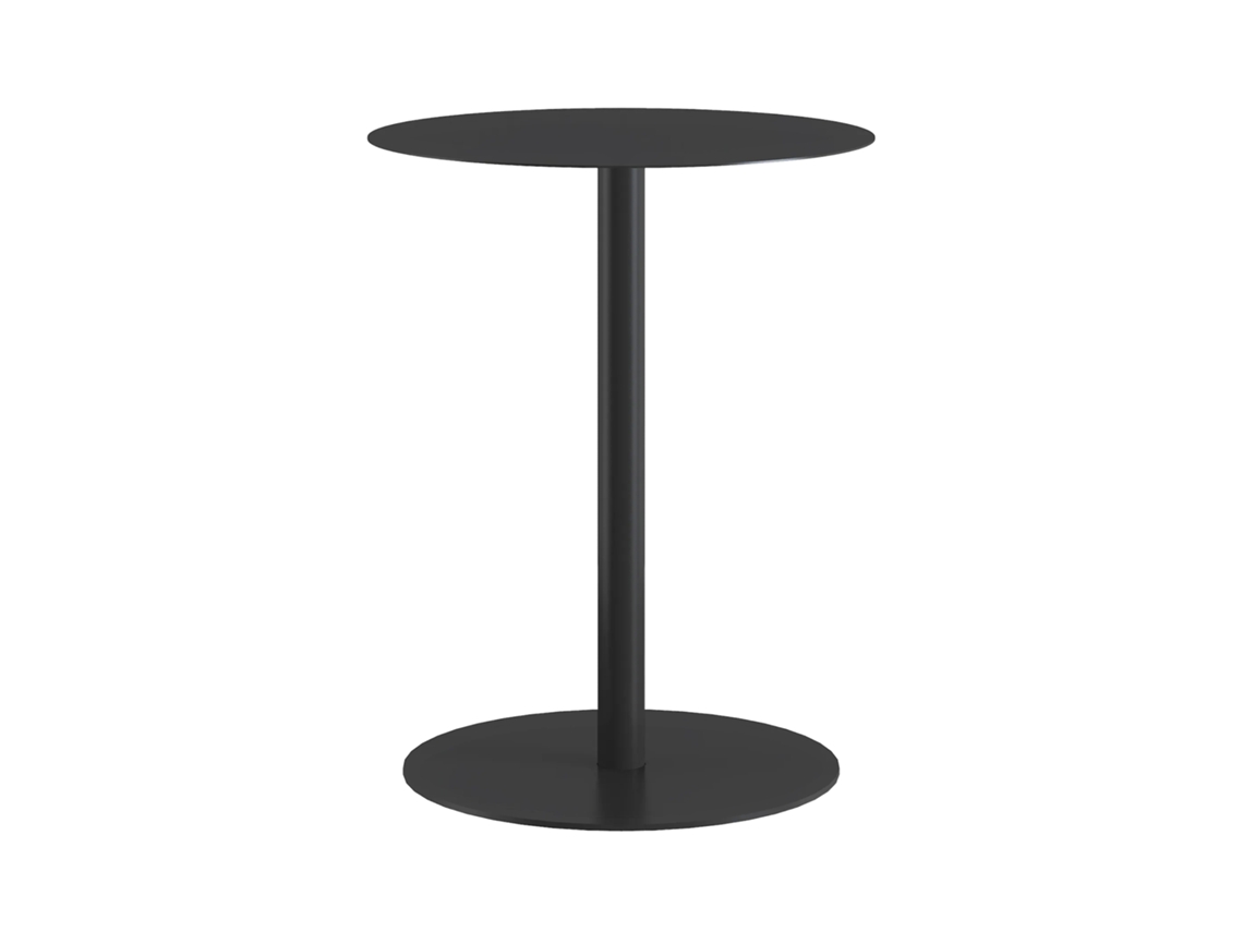 Mesa lateral Nastätten para uso interno/externo, redonda, 50xø40 cm, branca. en.casa