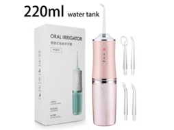 Irrigador Oral Portátil Sem Fio, 350ml /220ml, Fio Dental De Água Portátil, Usb, Recarregável, Jato De Água, Palito Bucal, 5 Pontas De Jato, 3 Modos