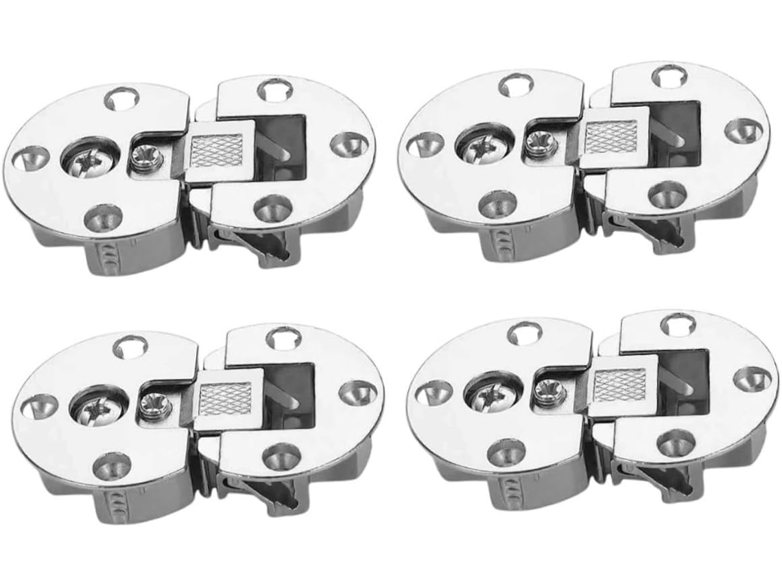Conjunto De 4 Dobradiças Ajustáveis E Ocultas Para Armários,