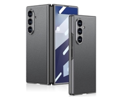 Capa De Celular Gkk Com Pintura Metálica Integrada, Toque De Couro E Cobertura Total Para Samsung Galaxy Z Fold7 5g.