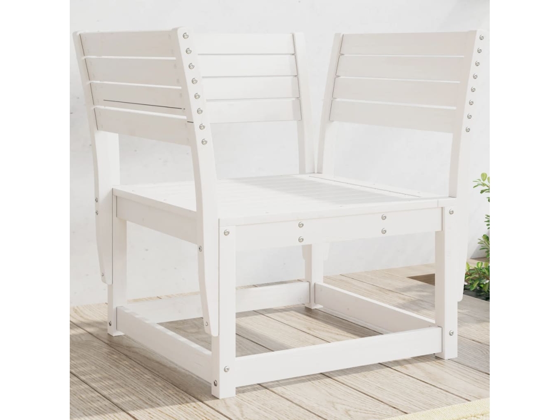 Cadeira De Jardim Madeira De Pinho Maciça Branco Dkd Home Decor