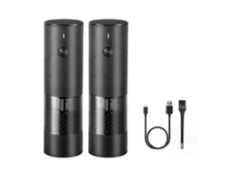 Moedor Elétrico Automático De Sal E Pimenta Com Luz Led E Ajuste De Moagem Para Cozinha. PENGDSJE