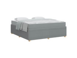 Estrutura da Cama Cinzento claro 180 X 200 Cm Tecido MAISON EXCLUSIVE