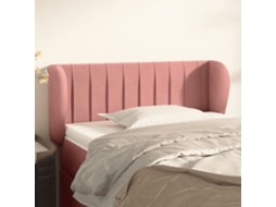Vidaxl Cabeceira De Cama C/ Abas Veludo 103x23x78/88 Cm Rosa